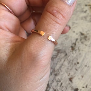Thick copper ring band// thumb ring