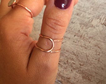 Copper wire thumb ring// copper wrap ring