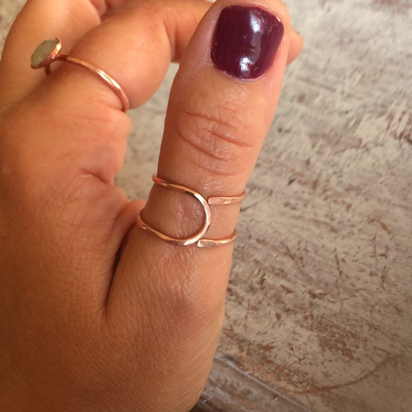 Copper wire thumb ring// copper wrap ring