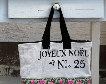 Bag handmade from old grain bag, unique