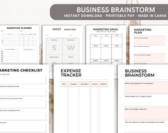 Business Planner Printable| Business Bundle| Business Plan Template for Small Businesses