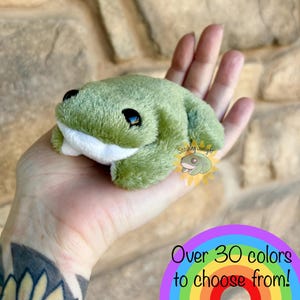 Frog Plush Ready To Ship// Pocket Frog Plushie// Bean Bag Frog// Toad Plushie