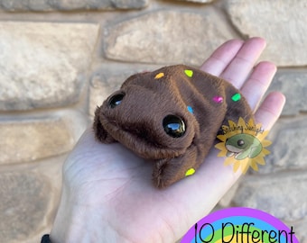 Frog Plush Dessert Series// Pocket Frog Plushie// Bean Bag Frog// Toad Plushie