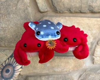 Peluche de criatura marina // Peluche de langosta // Peluche de cangrejo // Peluche de tiburón ballena