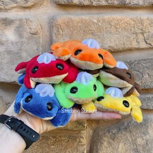 Pie Series Frog Plush// Pocket Frog Plushie// Bean Bag Frog// Toad Plushie