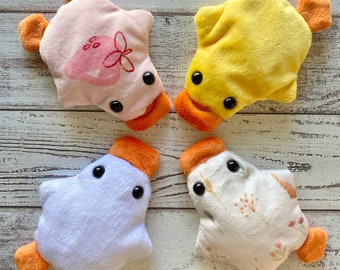 Ready To Ship Pocket Duck Plush// Bean Bag Duck// Duckling Plushie