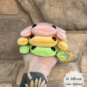 Stretchabie Frog Plush// Stretchy Pocket Frog Plushie// Bean Bag Frog// Toad Plushie