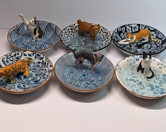 Beautiful kitty trinket dishes