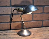 Vintage Industrial Adjustable Task Light Lamp Wall Sconce DALMO MFG CO Light Adjustable Articulating Arm Lamp Parabolic Light Shade