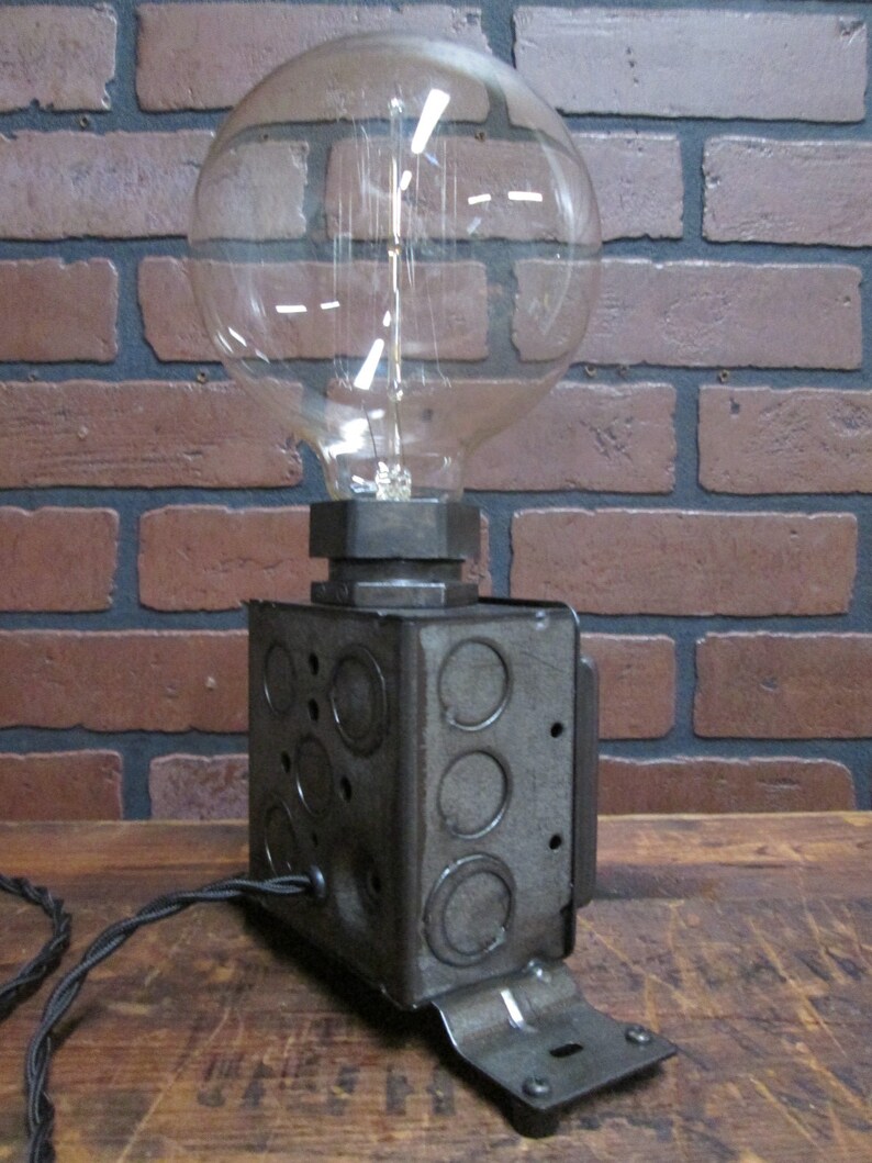 Industrial Desk Lamp Charging Station Cell Phone Charger Etsy