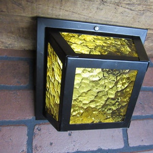 Vintage Flush Mount Ceiling Porch Light Mission Craftsman Porch Light Rewired UL Listed image 7