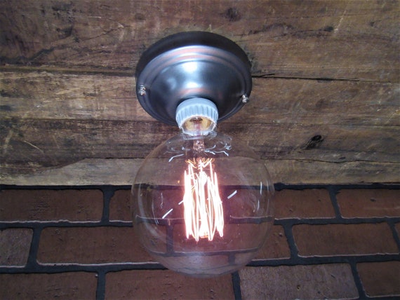 Vintage Farmhouse Flush Mount Ceiling Light Modern Industrial Hall Light Closet Light Fixture 5 Diameter