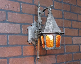 Vintage Antique Porch Light Sconce Arts and Crafts Porch Lighting Gothic, Craftsman
