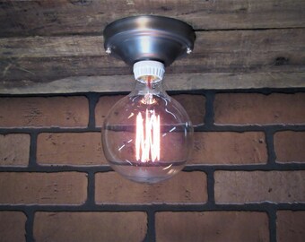 Vintage Farmhouse  Flush Mount Ceiling Light  Modern Industrial Hall Light Closet Light Fixture 5" Diameter