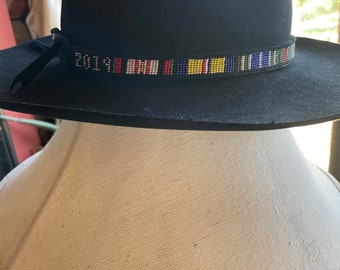 Afghanistan, Desert Storm, or Iraq Veteran ribbon beaded hatband