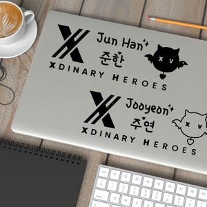 Xdinary Heroes Character Logo and Name Decal | Removable & Permanent | For Lightstick, Laptop, Notebook, Tumbler, Phone Case, Car, etc!