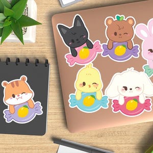 ATZ Ateez Aniteez &#39;Lemon Drop&#39; Candy Sticker | Laminated Die Cut Vinyl | Kpop Sticker | Cute Kpop Fan Art