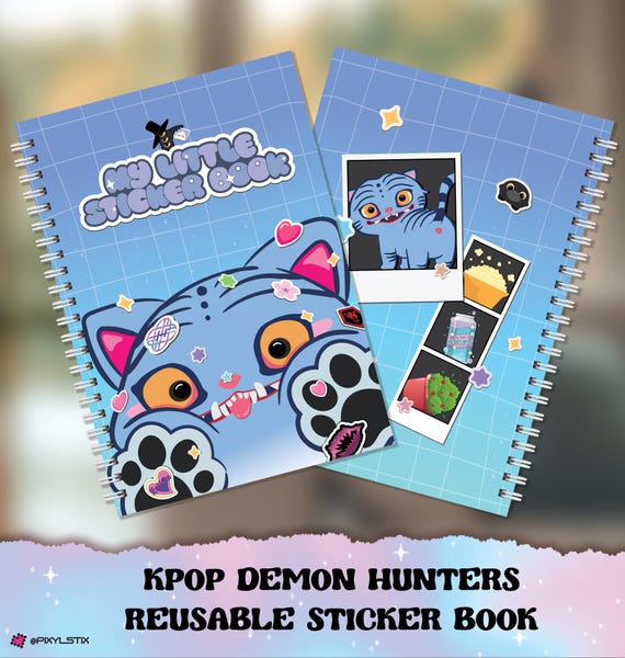 Derpy & Sussie 'My Little Sticker Book' A5 Blank Reusable Sticker Book | 50 pages | Kpop Demon Hunters Fan Art