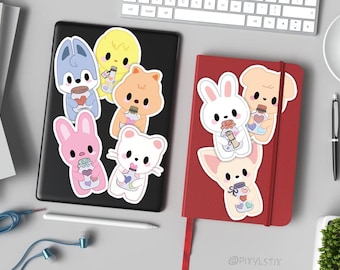SKZ Stray Kids Skzoo 5'Clock Fan Meeting Valentine Stickers | Laminated Die Cut Vinyl | Kpop Sticker | Cute Kpop Fan Art