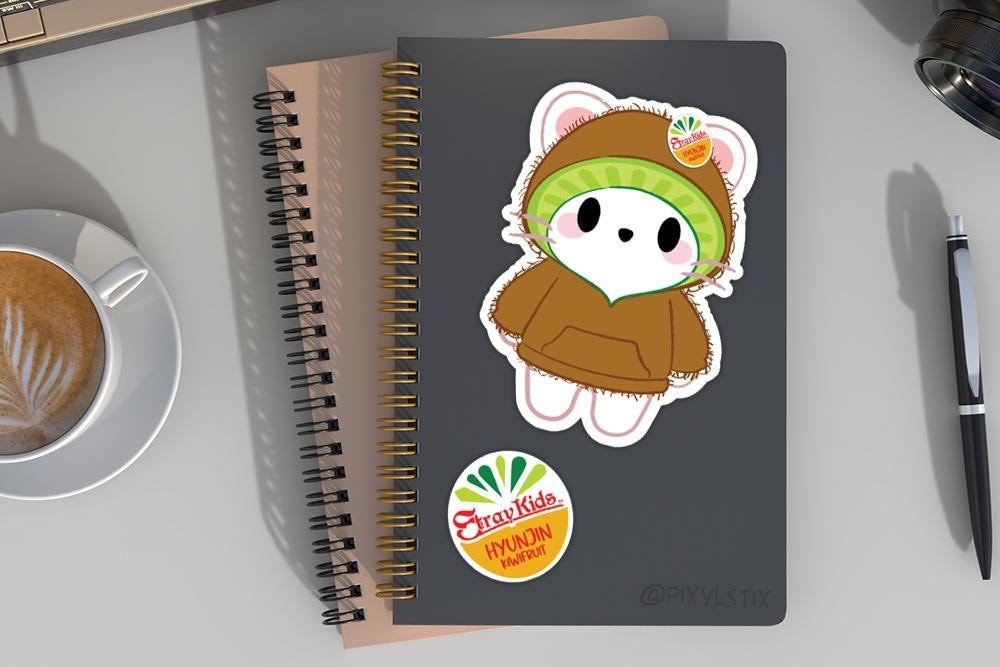 SKZ Stray Kids Skzoo Hyunjin Kiwi Hoodie Sticker | Laminated Die