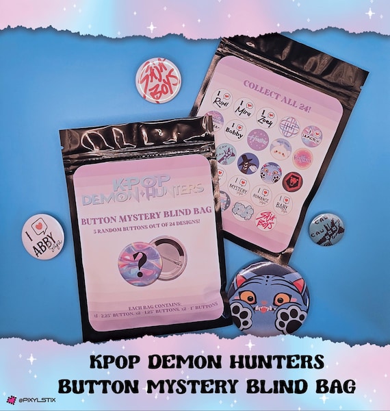 KPDH | Kpop Demon Hunters Pin Button Mystery Blind Bag