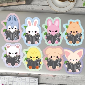 Sticker pour livre de personnages Skzoo pour enfants errants SKZ | Vinyle découpé laminé | Cadeau livresques | Sticker fan art Kpop