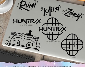 KPDH | Kpop Demon Hunters | Huntrix Saja Boys Vinyl Decals | Removable and Permanent | Kpop Fan Art | For Laptop, Car, Tumbler, Phone, etc!
