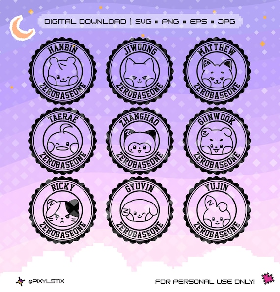 ZB1 Zerobaseone Zeroni Stamp Vector Files | Svg, Png, Jpg, Eps