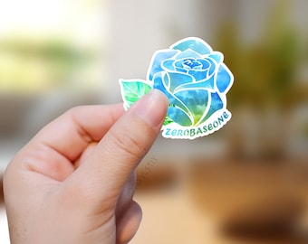 ZB1 ZeroBaseOne Blue Rose Sticker | Laminated Die Cut Vinyl | Kpop Sticker | Cute Kpop Fan Art