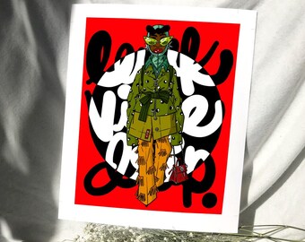 Lewk.Vibe.Drip- Giclee Art Print, Fashion Illustration, AfroFuturism, Wall Art