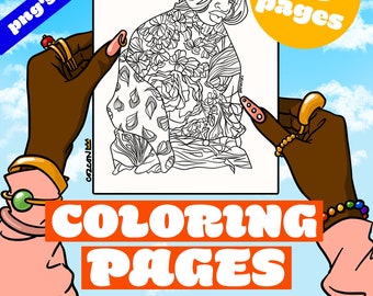 Fashion Coloring Book, Printable Coloring Sheets, Art Therapy, Stress Relief, Coloring Book, Fashion Illustration, Bundle