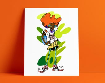 Pepper Ann!- Art Print, Black Girl Magic, 90's Throwback, Black Pop Art, Disney Poster