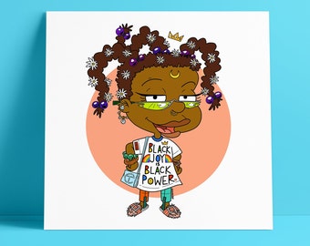 Susie Black Joy, Rugrats Wall Art, 90's, Melanin, Black Cartoons, Wall Art Decor, Black Girl Magic, Susie Carmichael, Rugrats, NickToons