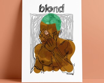 Frank Ocean Poster, Frank Ocean Print, Frank Ocean Art Print, Frank Ocean Wall Art, Frank Ocean Wall Decor, Frank Ocean Birthday, Giclee
