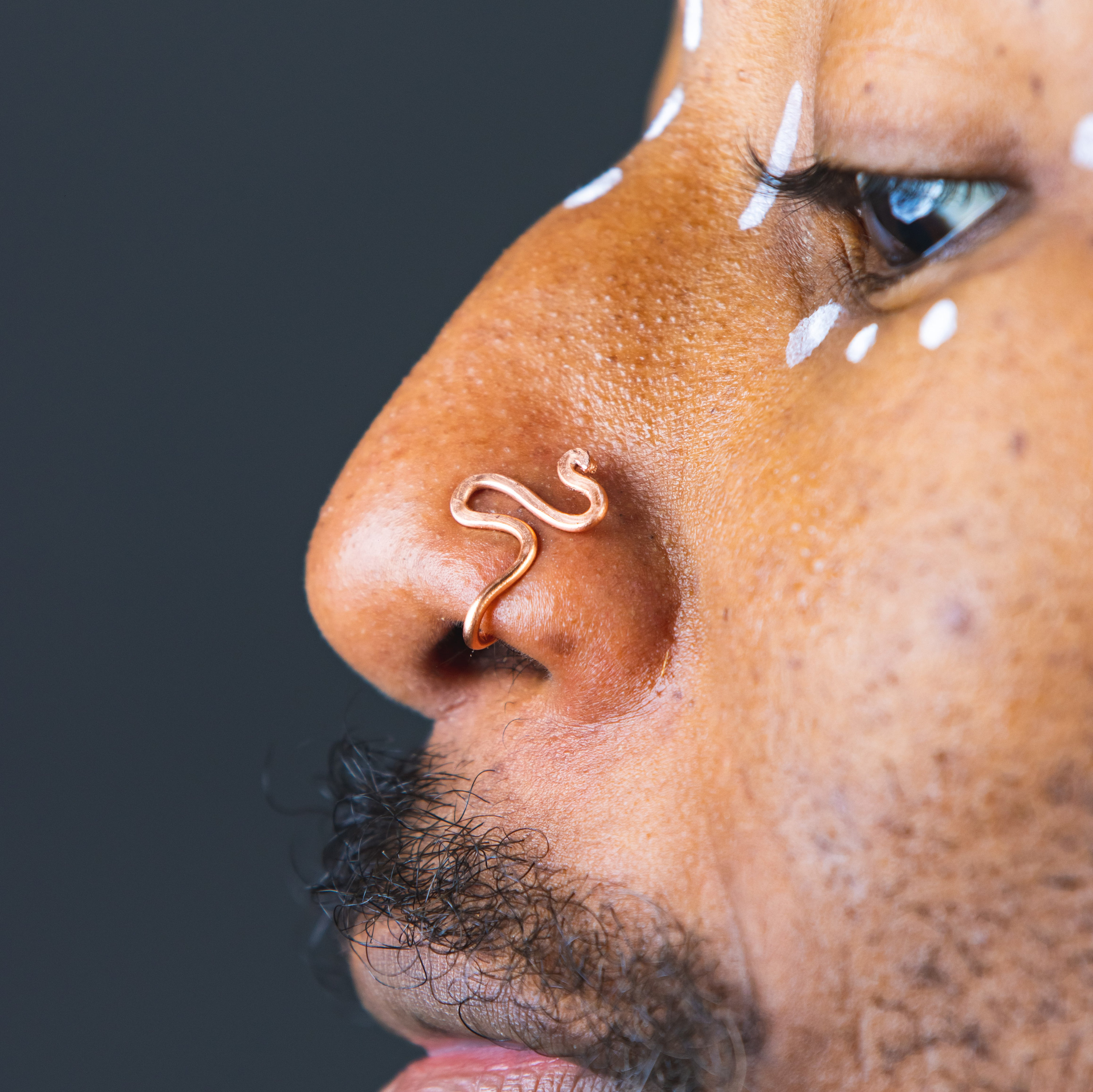 Copper shop nose ring