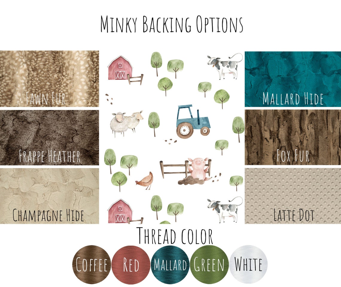 Personalized Farm Baby Blanket Barnyard Boy Baby Blanket - Etsy