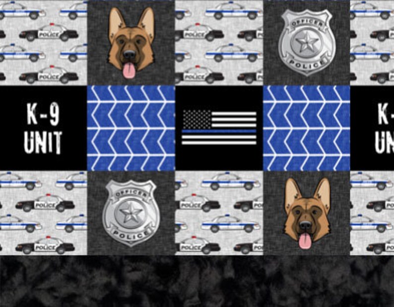 K 9 Unit Police Minky Blanket Baby Bedding - Police Baby Bedding K 9 Unit Police Minky Blanket Baby Bedding - Police Baby Bedding