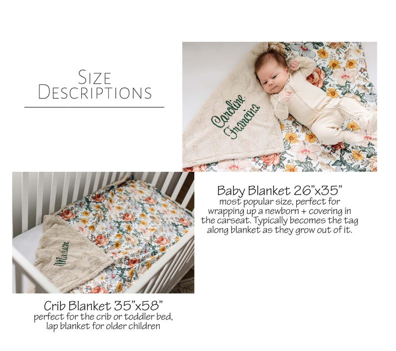 Personalized Boy Baby Blanket - Embroidered Baby Blanket - Boy Baby Shower Gift - Dusty Blue Baby Blanket with Name - Custom Baby Blanket image 4