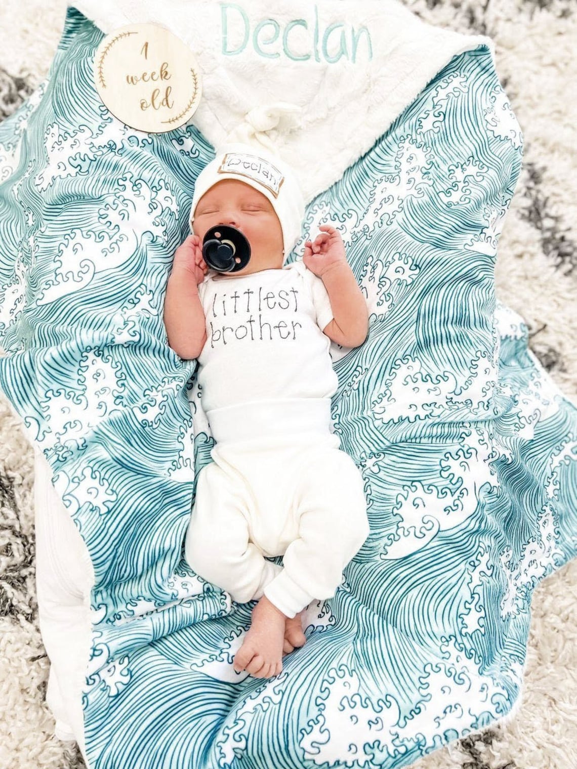 Waves Baby Blanket Under the Sea Ocean Baby Blanket Etsy