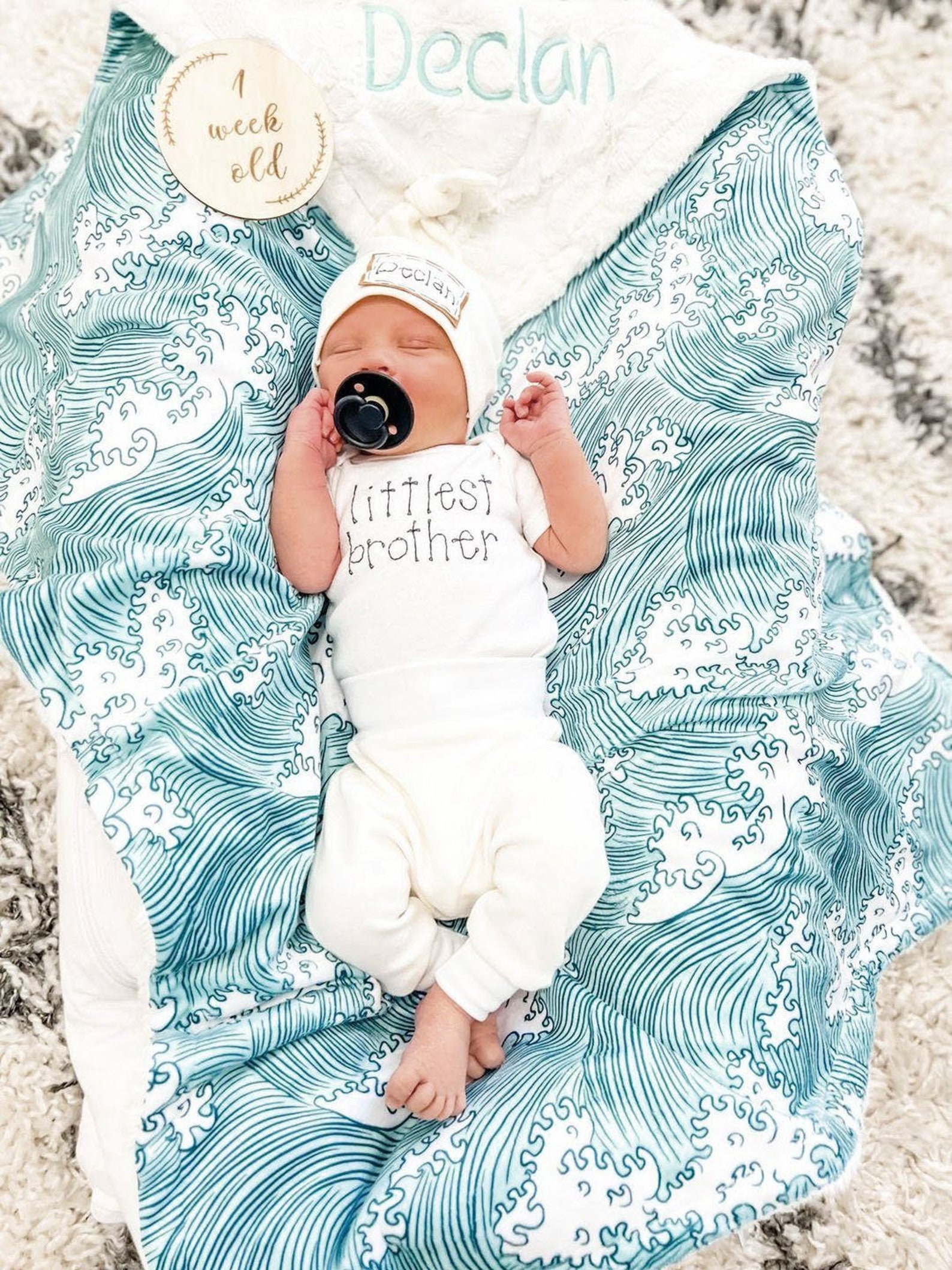 Waves Baby Blanket Under the Sea Ocean Baby Blanket Etsy