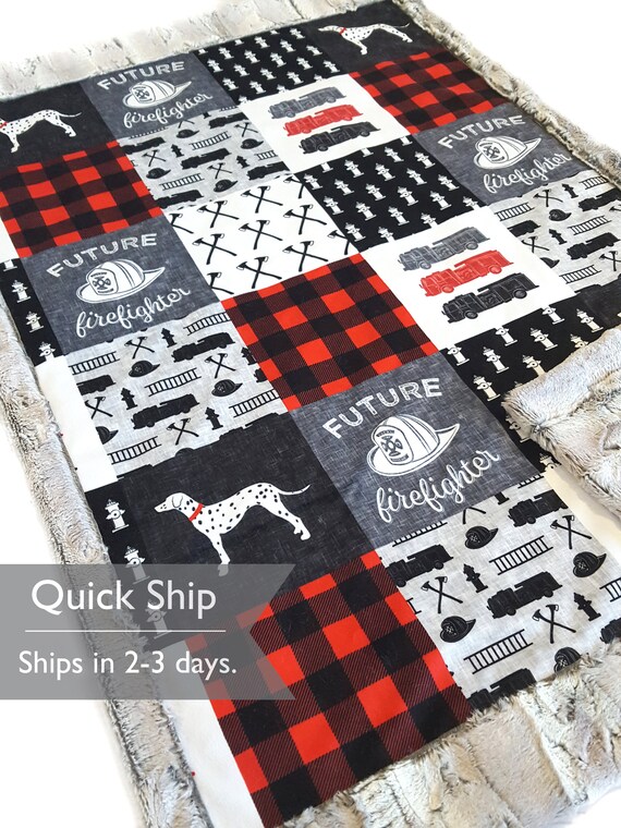 firefighter baby blanket