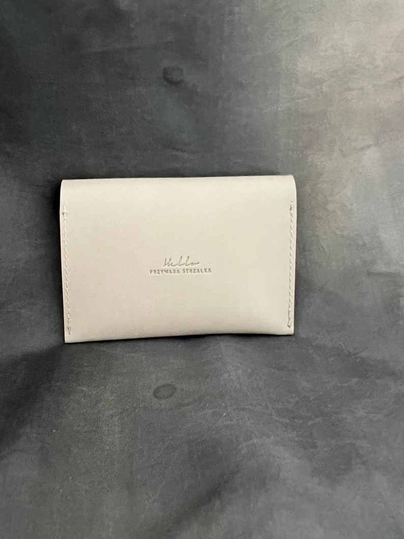 Small Minimalist Cloud Leather Wallet image 4