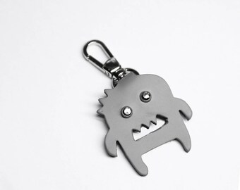 Leather Key Chain Keychain Monster Funny Minimalist Bespoke