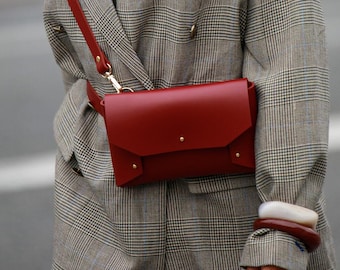 Belt Bag Leather Burgundy