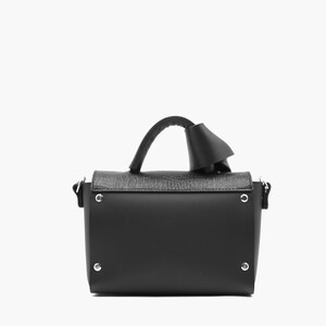 Silver CROCO Baby Leather Black Bag image 4