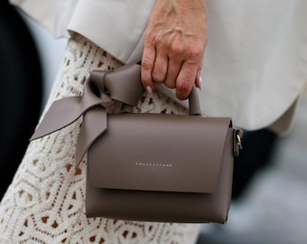 Handmade Little Baby Leather Bag Taupe
