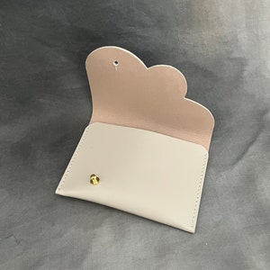 Small Minimalist Cloud Leather Wallet image 5