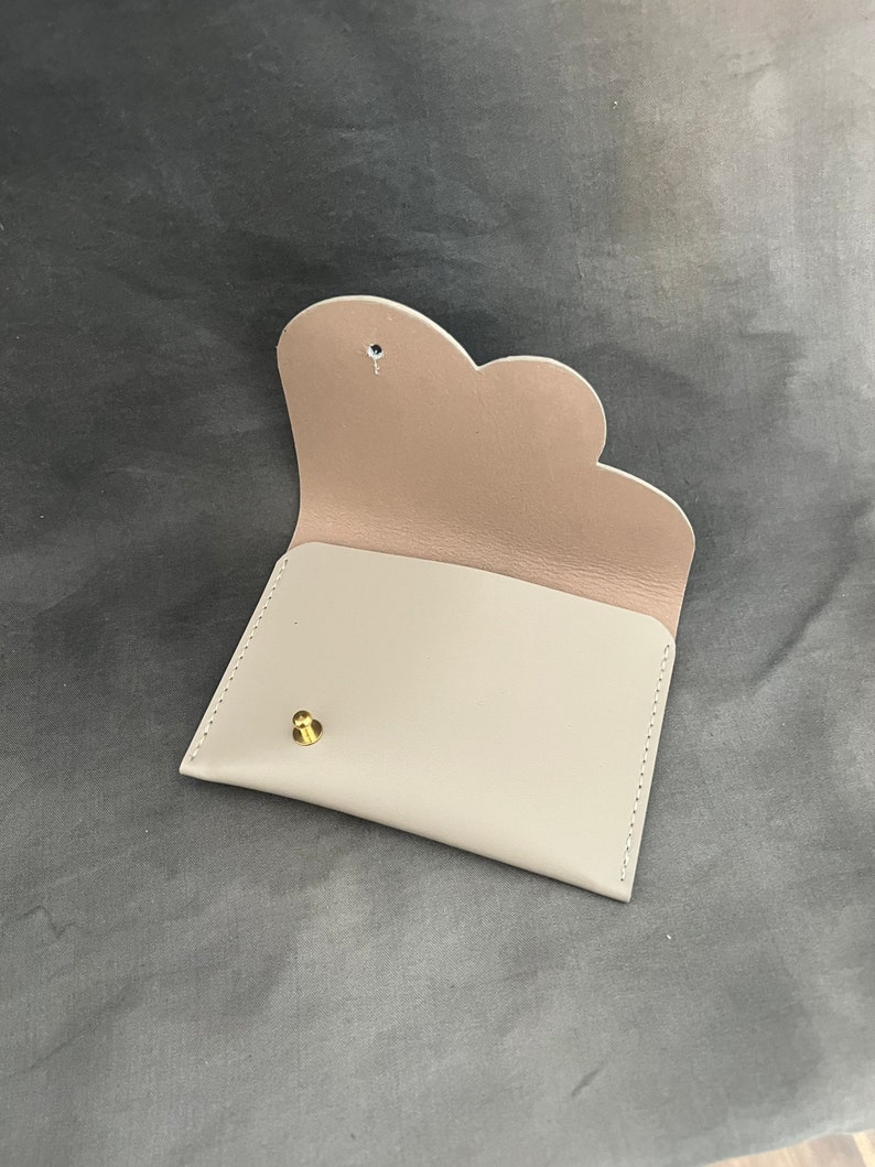 Small Minimalist Cloud Leather Wallet image 5