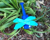 Dragonfly Yard Stake Plant Stake, Created from Reclaimed Wood Spindle and Metal, Porch Patio Fence Decor, Yard Art Garden Decor,Repurpose