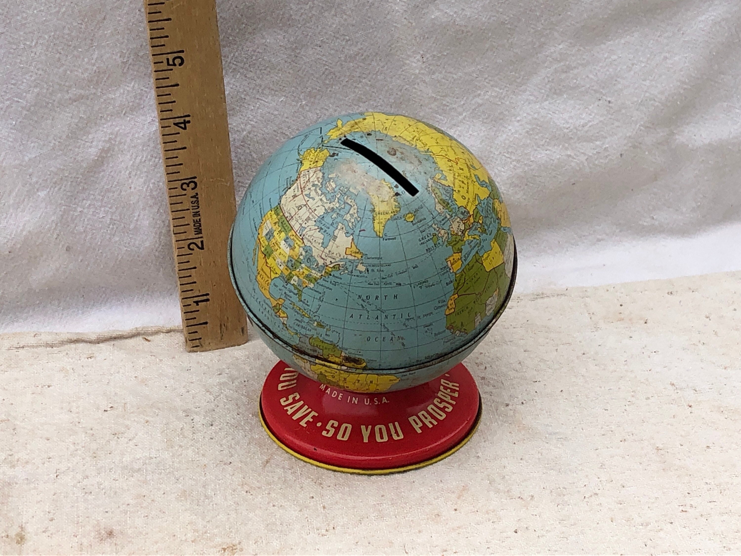 Ohio Art Globe Bank Retro Globe Bank - Etsy 日本